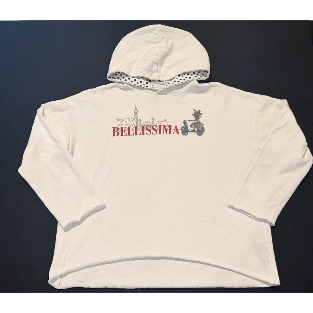 Disney Epcot Italy World Showcase Minnie Bellissima Hoodie Sweatshirt Size Small